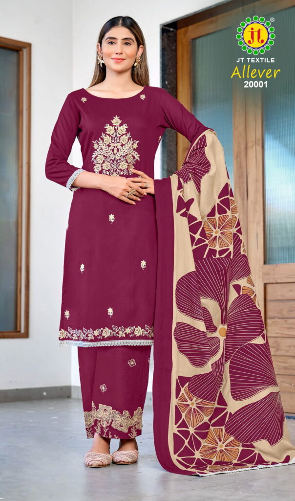 Beautiful Jt Allever Vol 20 Rayon With Embroidery Work Dress Material Collection Wholesale 2026