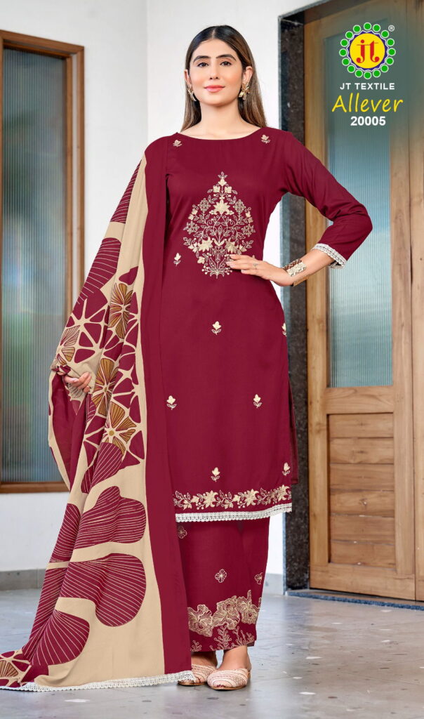 Beautiful Jt Allever Vol 20 Rayon With Embroidery Work Dress Material Collection Wholesale 2026