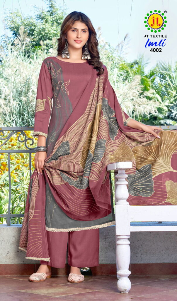 Launching Jt Imli Vol 4 Rayon With Foil Print Dress Material Collection Wholesale 2026