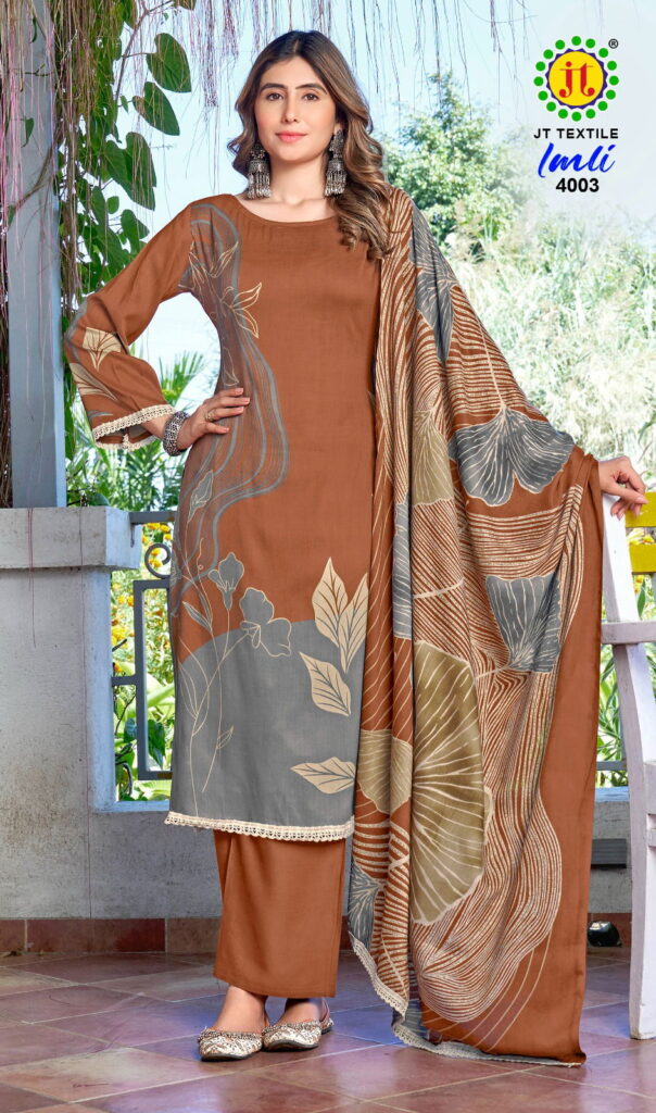 Launching Jt Imli Vol 4 Rayon With Foil Print Dress Material Collection Wholesale 2026