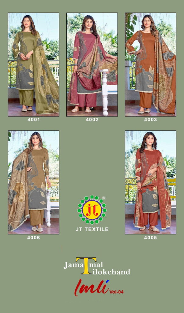 Launching Jt Imli Vol 4 Rayon With Foil Print Dress Material Collection Wholesale 2026