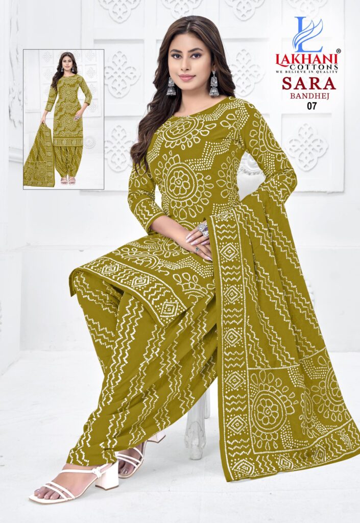 Stylish Lakhani Sara Bandhej Vol 01 Cotton Printed Dress Material Collection Wholesale 2026 8 Stylish Lakhani Sara Bandhej Vol 01 Cotton Printed Dress Material Collection Wholesale 2026