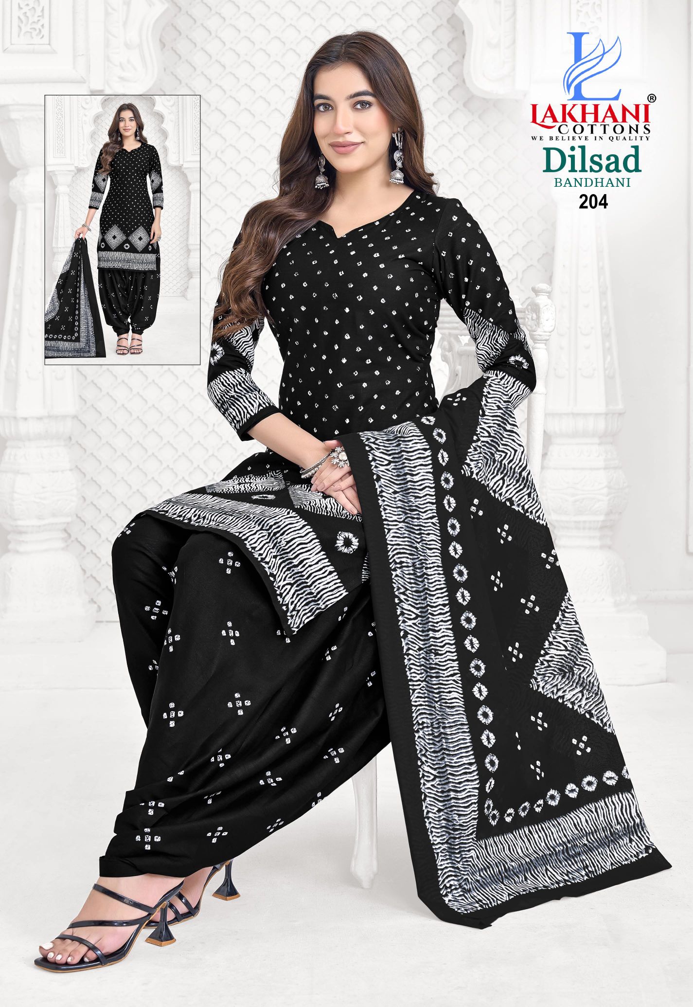 Lakhani Dilsad Bandhani Vol 02 Cotton Printed Fancy Dress Material Wholesale