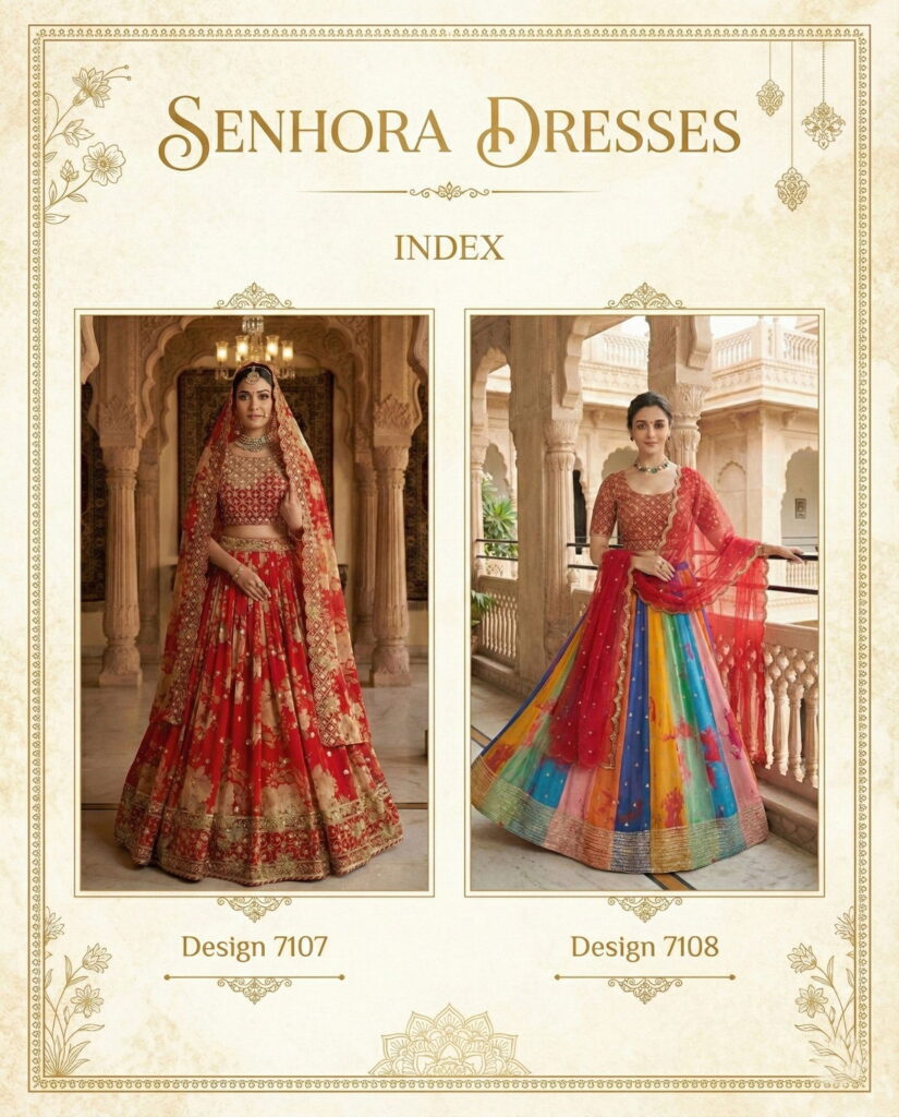 Buy Senhora Preeta 7107 And 08 Georgette Printed Embroidery Lehenga Choli Collection Wholesale 2026