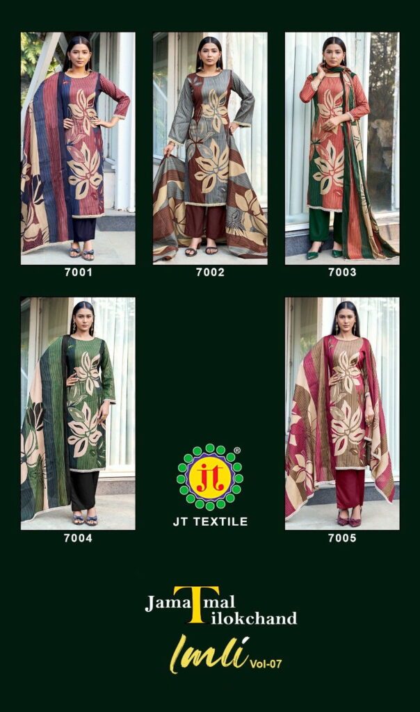 Stylish Jt Imli Vol 7 Rayon With Foil Printed Dress Material Collection Wholesale 2026