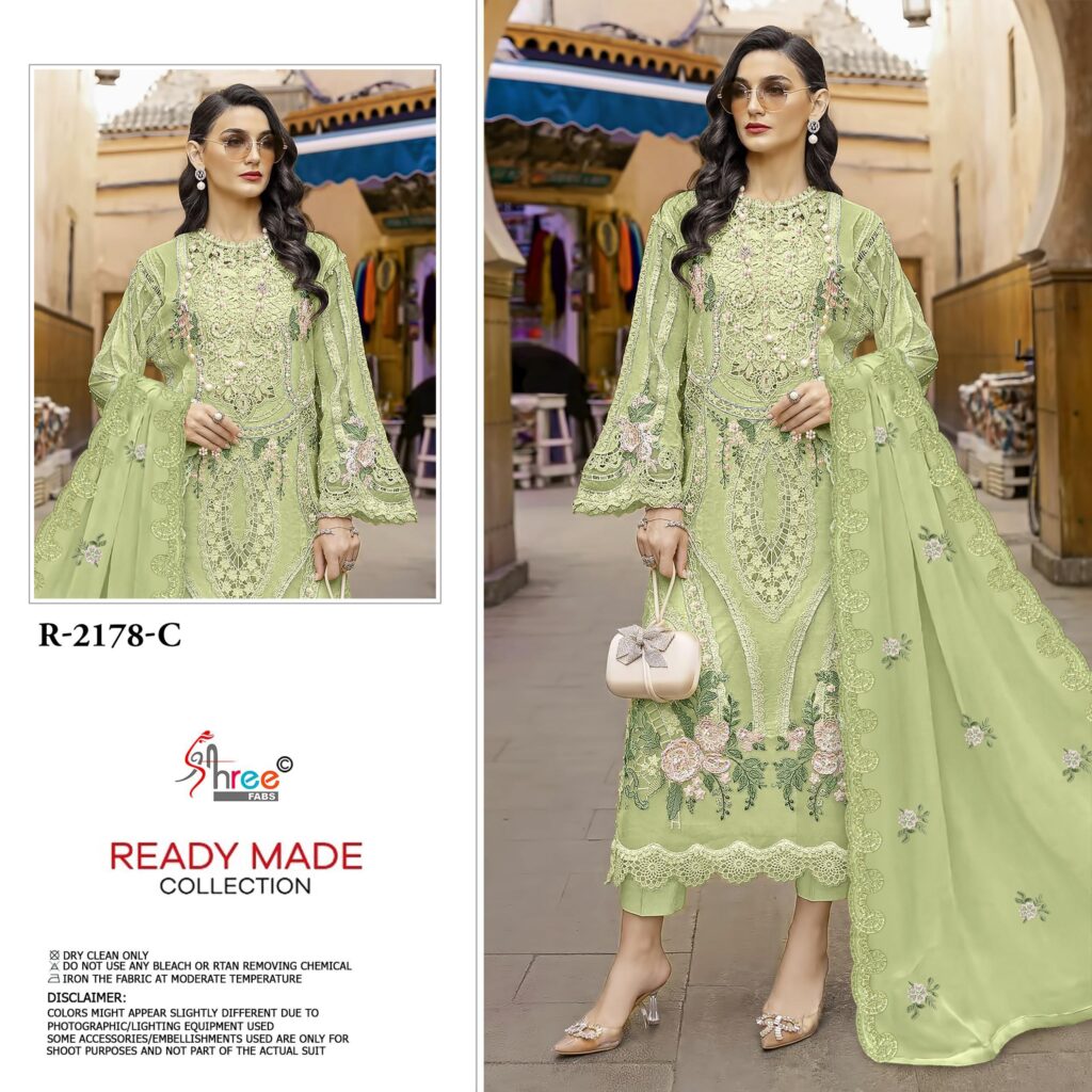 Stylish Shree R 2178 A To C Chiffon With Khatli Work Readymade Collection Wholesale 2026