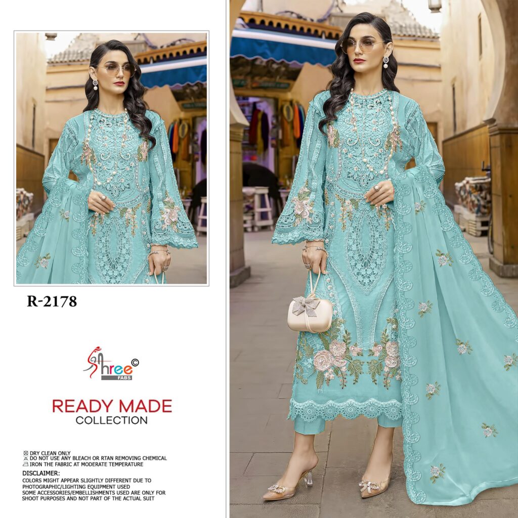 Stylish Shree R 2178 A To C Chiffon With Khatli Work Readymade Collection Wholesale 2026