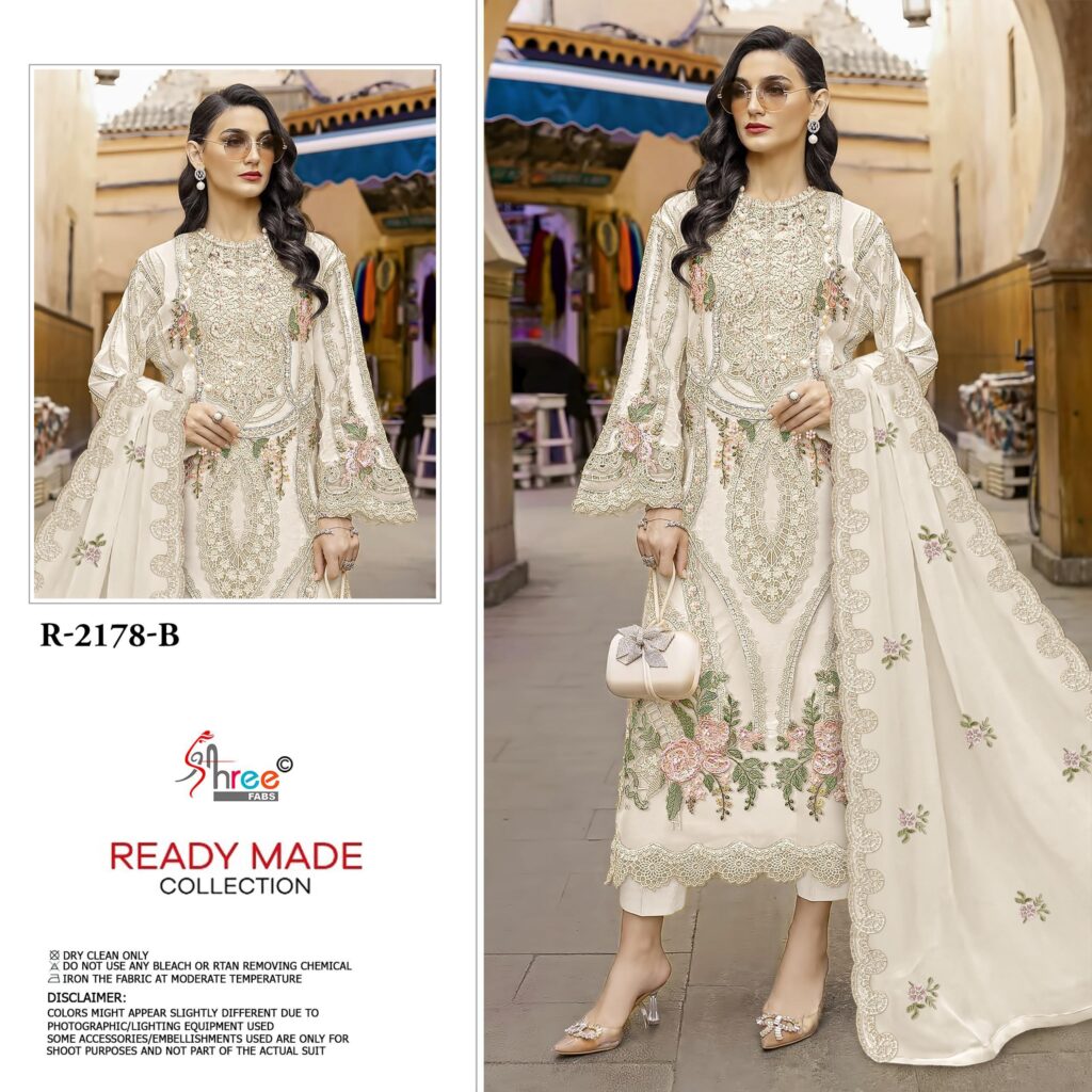 Stylish Shree R 2178 A To C Chiffon With Khatli Work Readymade Collection Wholesale 2026
