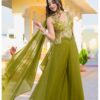 Mrigya Green 696 Designer Jacquard Plazo set Collection Wholesale