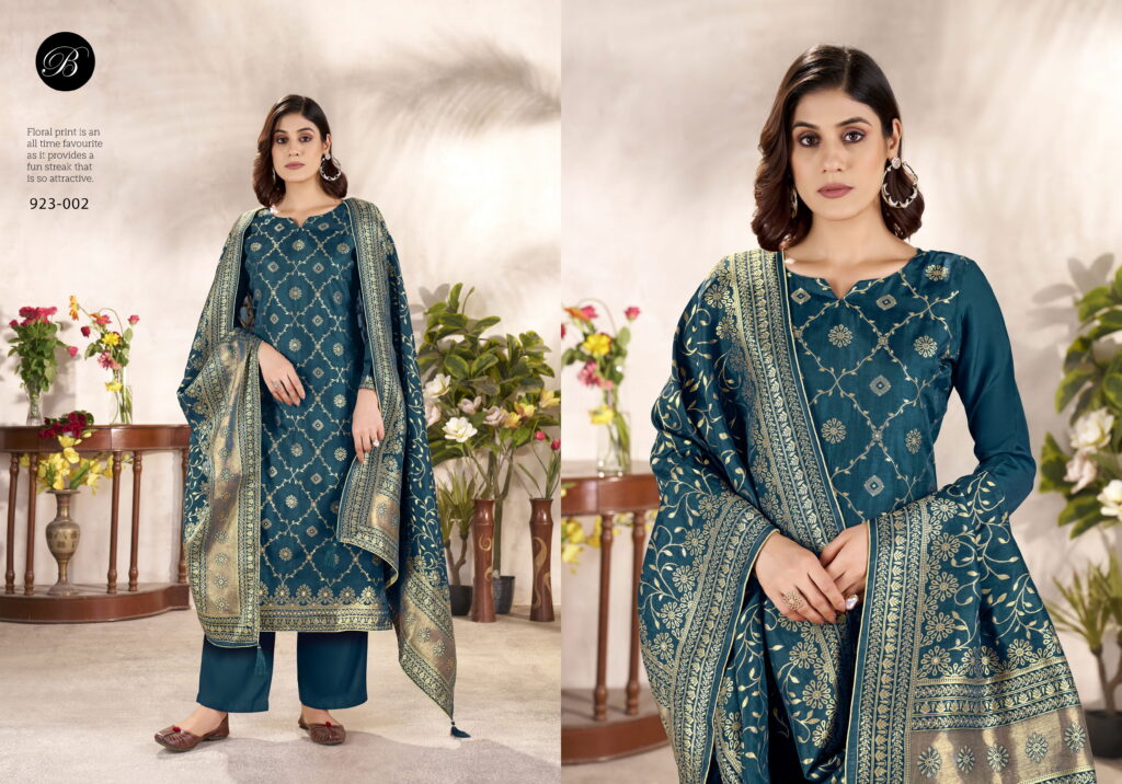 Buy Belliza Rumi Vol 2 Viscose Silk With Jacquard Dress Material Collection Wholesale 2026