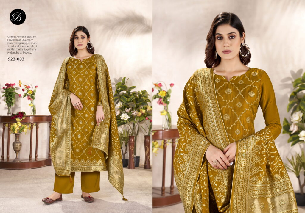 Buy Belliza Rumi Vol 2 Viscose Silk With Jacquard Dress Material Collection Wholesale 2026