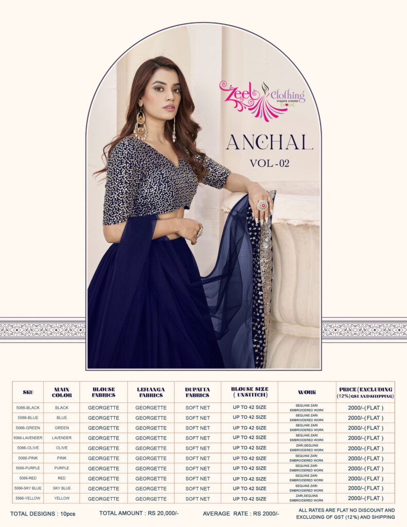 Beautiful Zeel Anchal Vol 2 Georgette With Sequence Work Lehenga Choli Collection Wholesale 2026