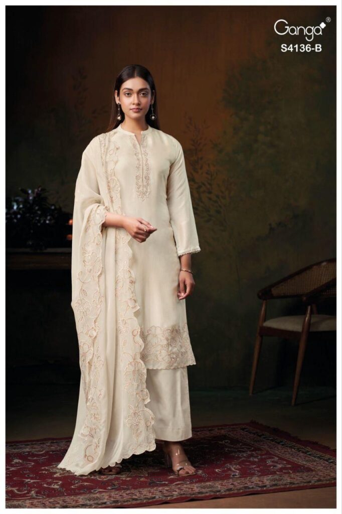 Latest Ganga Iniya 4136 Bemberg Silk With Embroidery Work Salwar Kameez Wholesale 2026