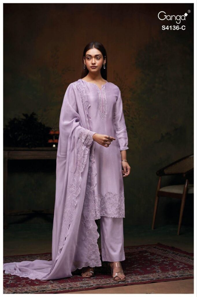 Latest Ganga Iniya 4136 Bemberg Silk With Embroidery Work Salwar Kameez Wholesale 2026
