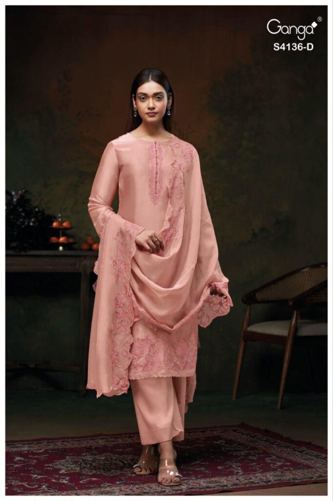 Latest Ganga Iniya 4136 Bemberg Silk With Embroidery Work Salwar Kameez Wholesale 2026