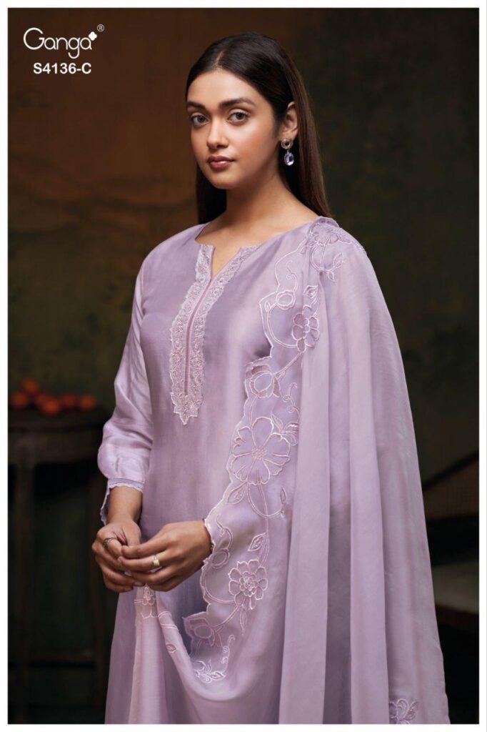 Latest Ganga Iniya 4136 Bemberg Silk With Embroidery Work Salwar Kameez Wholesale 2026