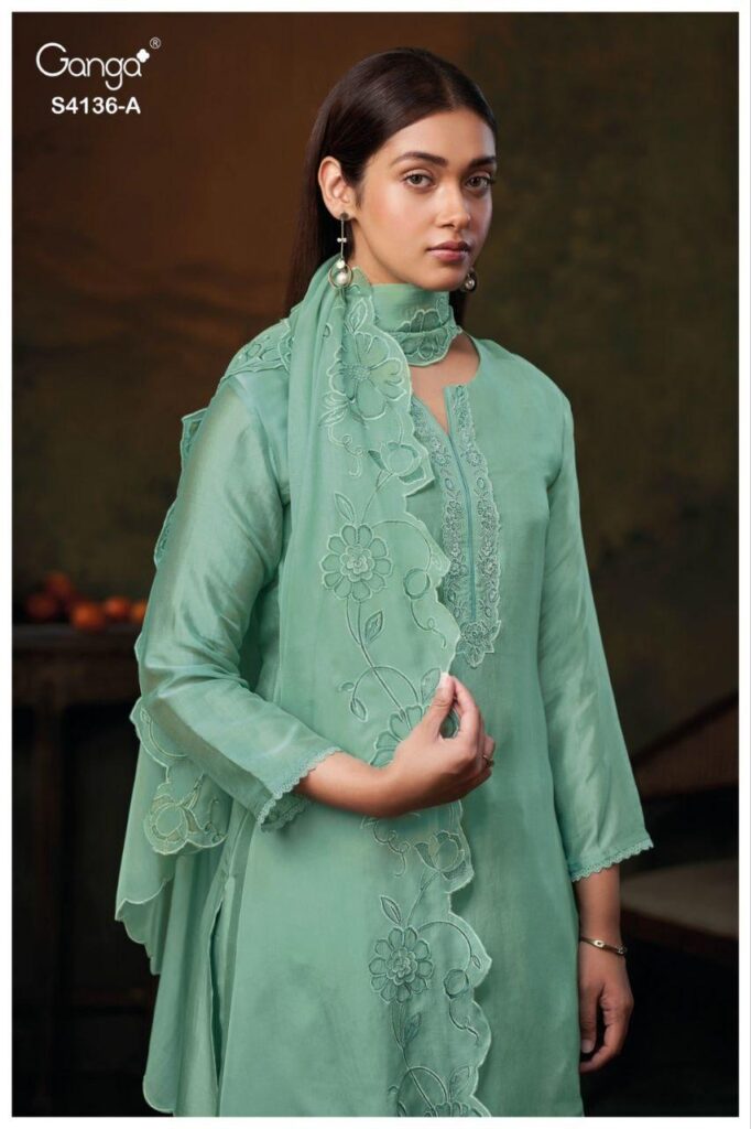 Latest Ganga Iniya 4136 Bemberg Silk With Embroidery Work Salwar Kameez Wholesale 2026