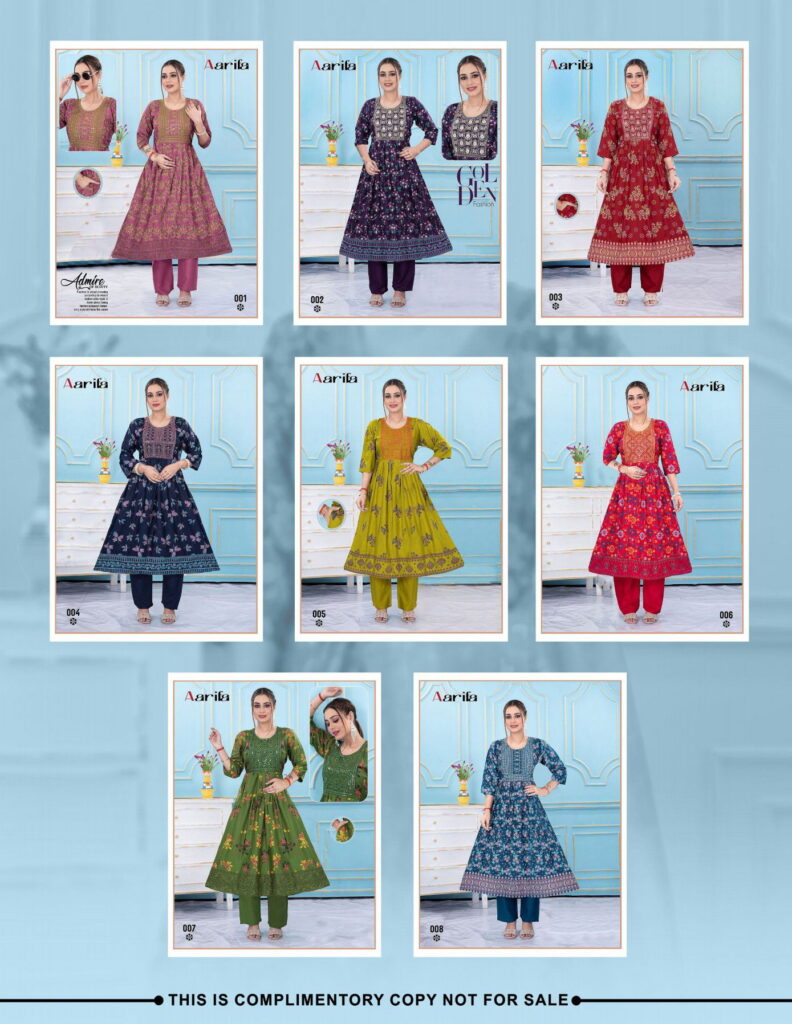 Stylish Aarifa Vol 1 Rayon Screen Printed Anarkali Kurti Collection Wholesale 2026