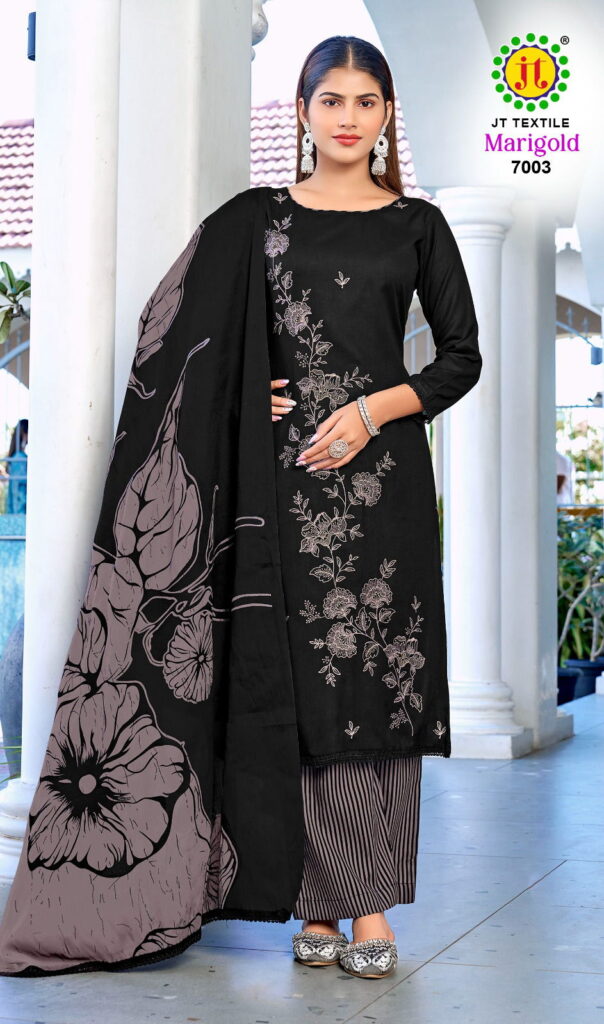 Buy Jt Marigold Vol 7 Rayon With Embroidery Work Dress Material Collection Wholesale 2026
