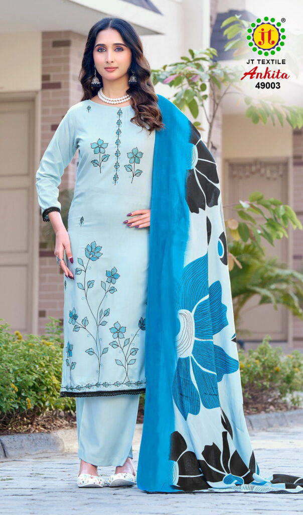 Latest Jt Ankita Vol 49 Rayon With Embroidery Work Dress Material Collection Wholesale 2026