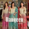 Eba Rangeen Edition Chinon Digital Print With Embroidery Kurti Pant And Dupatta Wholesale