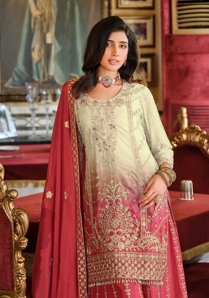 Buy Eba Rangeen Edition Chinon Digital Print With Embroidery Kurti Pant And Dupatta Wholesale 2026