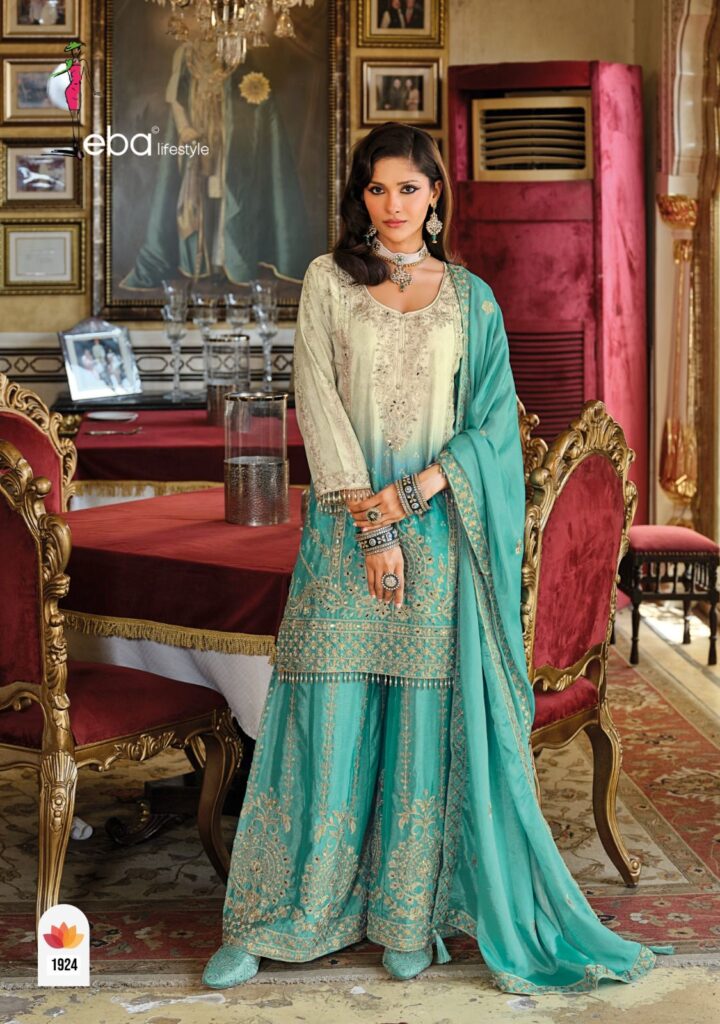 Buy Eba Rangeen Edition Chinon Digital Print With Embroidery Kurti Pant And Dupatta Wholesale 2026