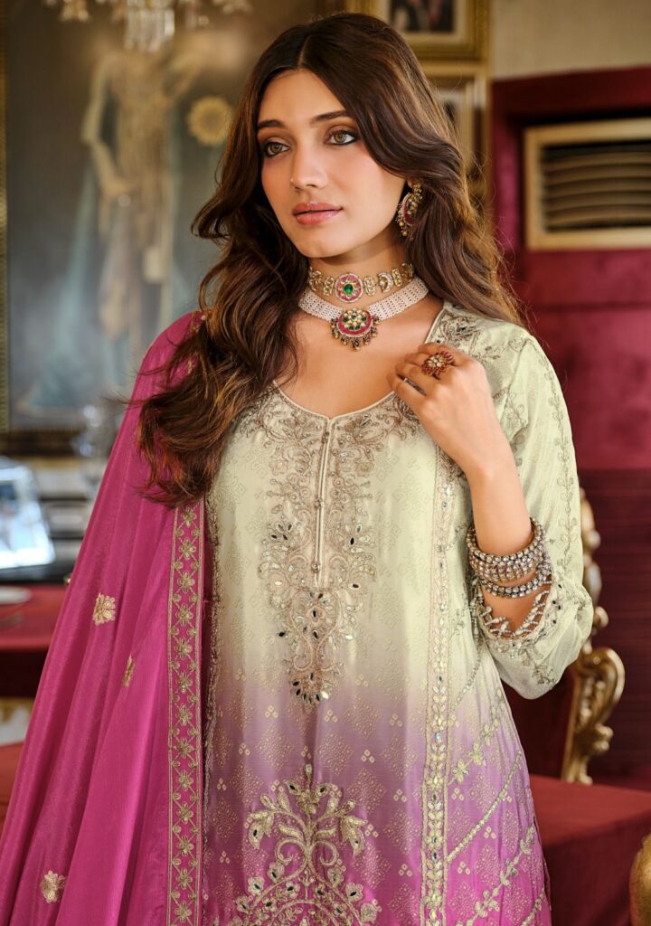 Buy Eba Rangeen Edition Chinon Digital Print With Embroidery Kurti Pant And Dupatta Wholesale 2026