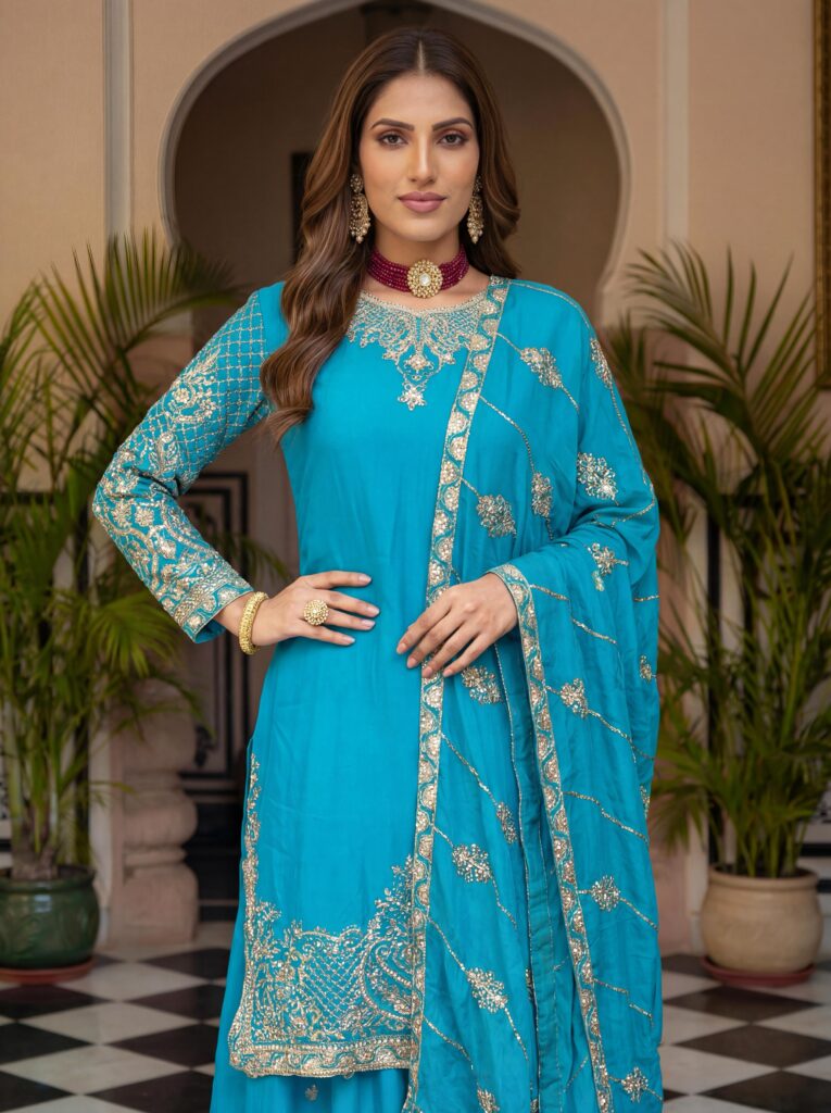 Beautiful Dv 5160 Designer festive style with these stunning embroidered sharara suits Collection Wholesale 2026