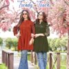 Wooglee Trendy Touch Rayon Slub Thread And Handwork Top Collection Wholesale