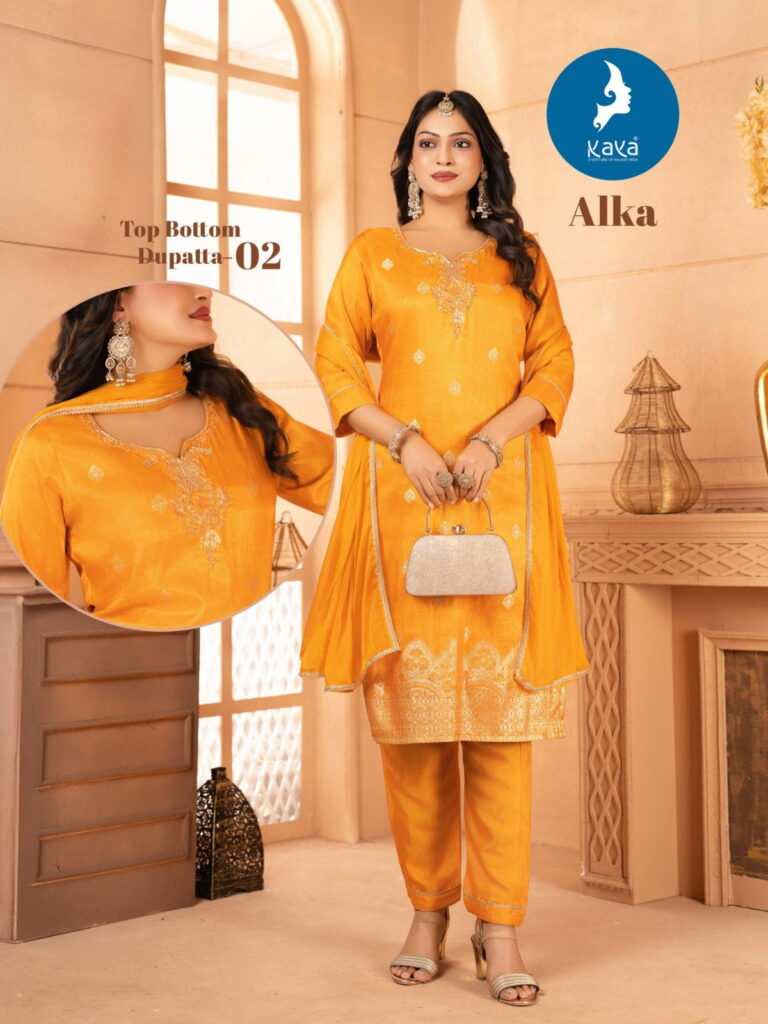 Buy Kaya Alka Viscose Jacquard With Work Kurti Pant And Dupatta Collection Wholesale 2026 5 Buy Kaya Alka Viscose Jacquard With Work Kurti Pant And Dupatta Collection Wholesale 2026