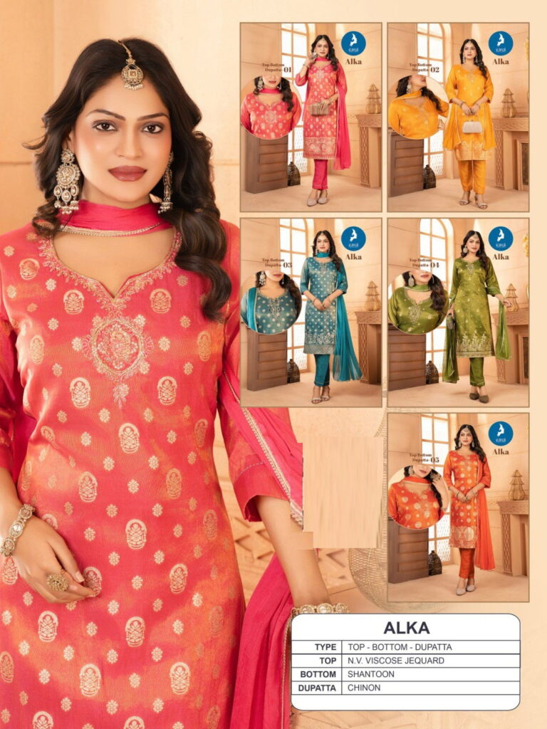 Buy Kaya Alka Viscose Jacquard With Work Kurti Pant And Dupatta Collection Wholesale 2026 10 Buy Kaya Alka Viscose Jacquard With Work Kurti Pant And Dupatta Collection Wholesale 2026