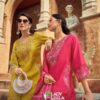 Lady Leela Gulmohar Viscose Silk With Embroidery Kurti Pant And Dupatta Wholesale