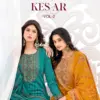 Suryajyoti Kesar Vol 2 Jaam Satin Discharge Print Handwork Dress Material Wholesale