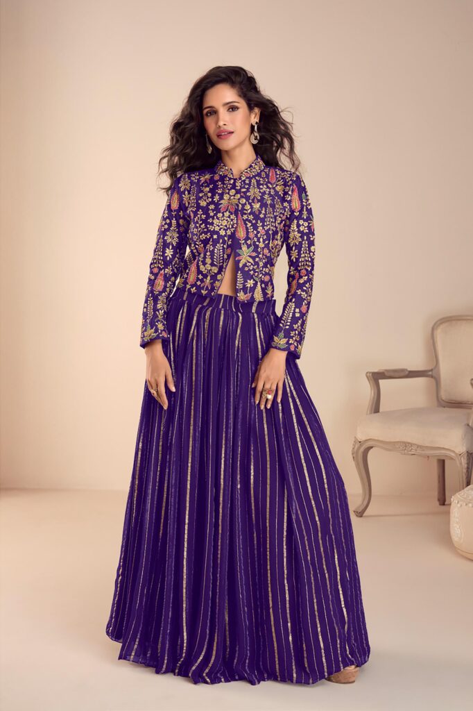 Beautiful Gulkayra Sargam Vichitra Silk With Embroidery Work Indo Western Collection Wholesale 2026