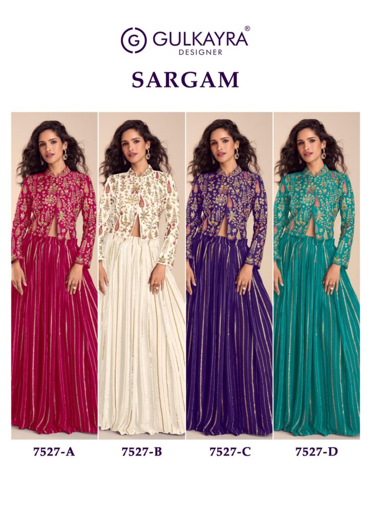 Beautiful Gulkayra Sargam Vichitra Silk With Embroidery Work Indo Western Collection Wholesale 2026