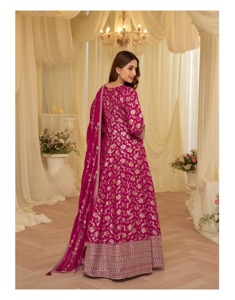 Latest Sayuri Aaradhana Viscose Jacquard Silk With Embroidered Gown And Dupatta Wholesale 2026