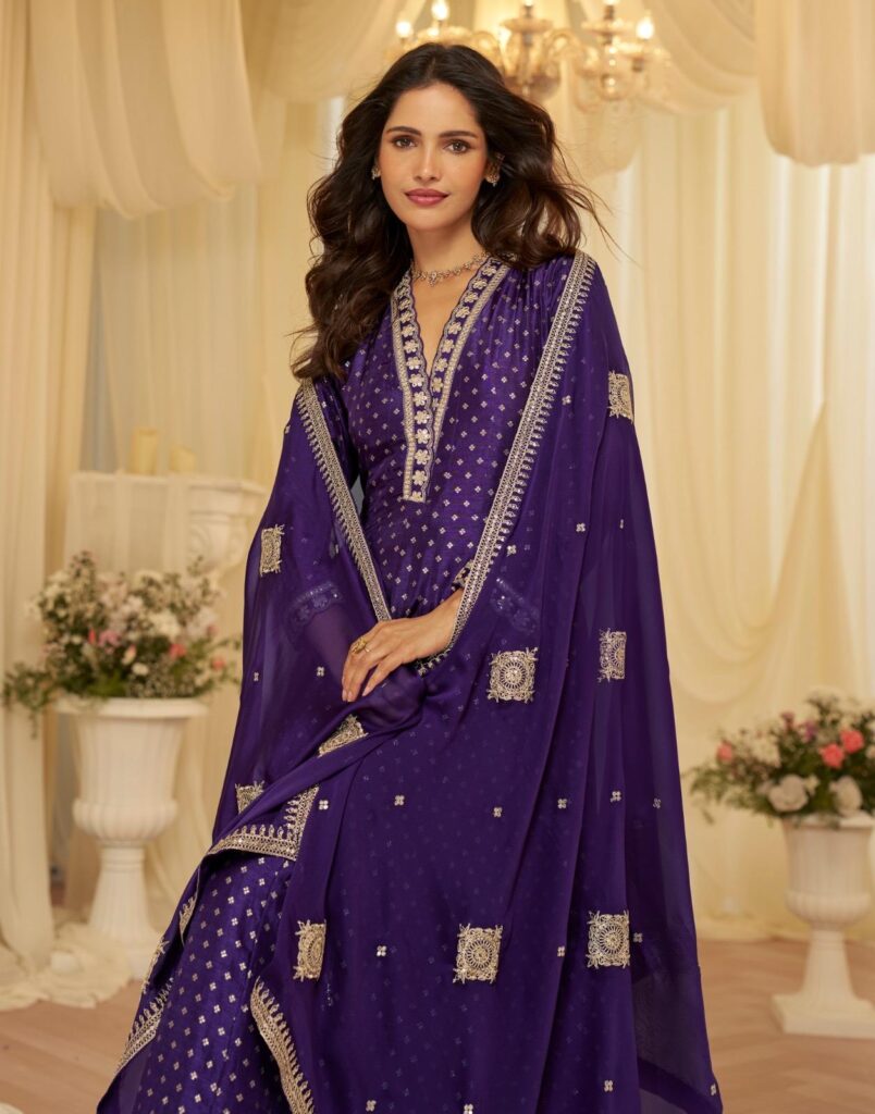 Latest Sayuri Aaradhana Viscose Jacquard Silk With Embroidered Gown And Dupatta Wholesale 2026