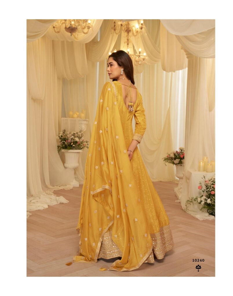 Latest Sayuri Aaradhana Viscose Jacquard Silk With Embroidered Gown And Dupatta Wholesale 2026