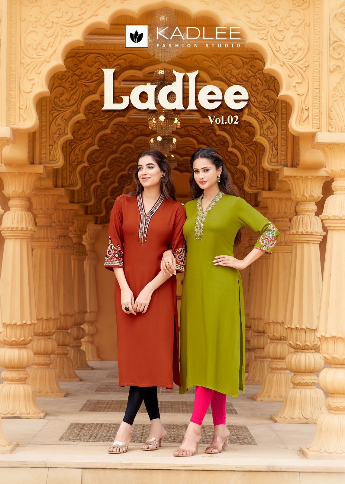 Kadlee Ladlee Vol 2 Rayon With Thread Work Kurti Collection Wholesale