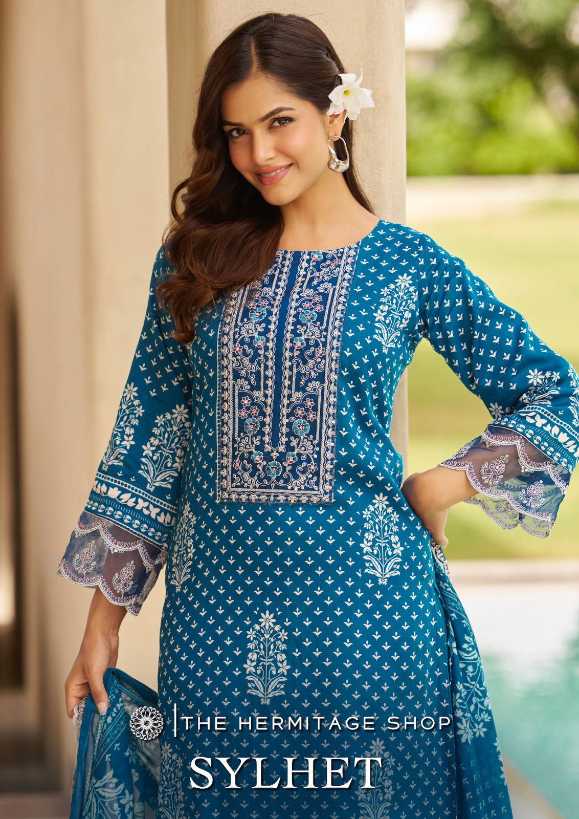Hermitage Sylhet Viscose With Embroidery Dress Material Collection Wholesale