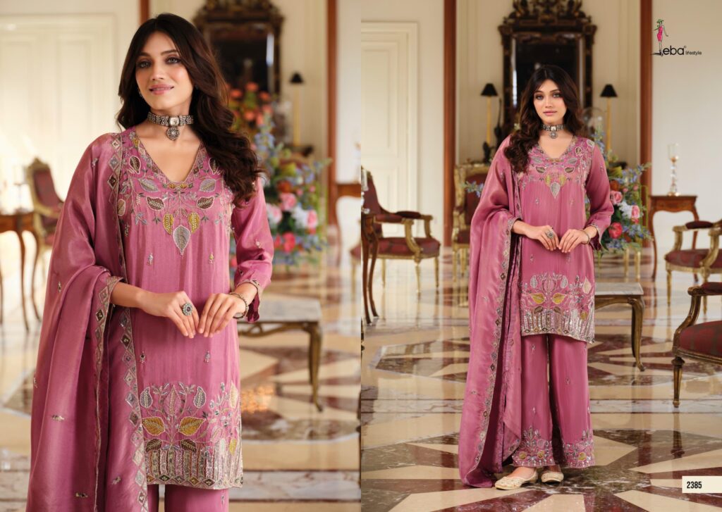 Latest Eba Chahat Shimmer With Beats Work Designer Top Bottom And Dupatta Collection Wholesale 2026