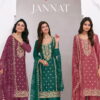 Radha Jannat Chinon Heavy Embroidery Salwar Kameez Wholesale