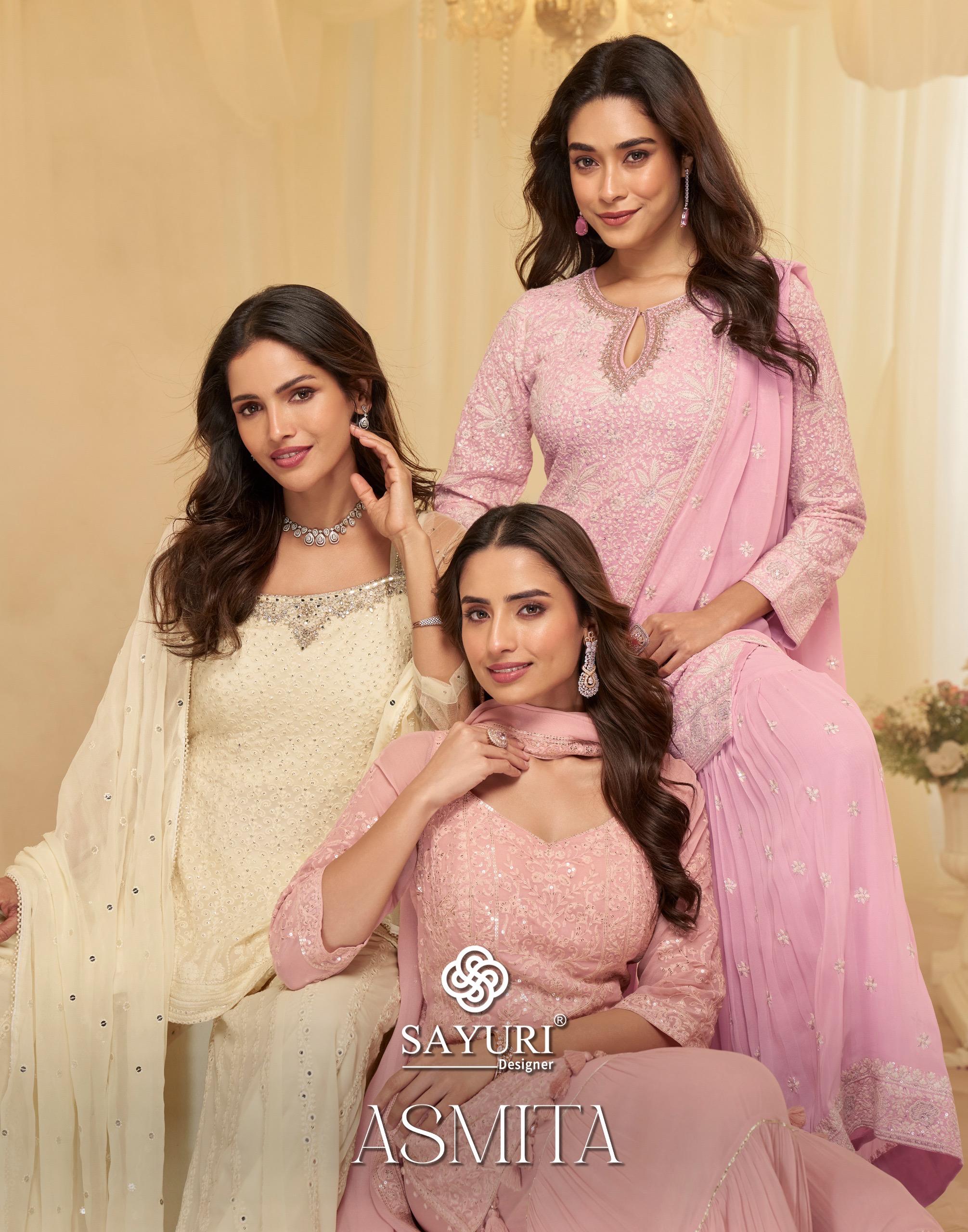 Sayuri Asmita Georgette With Chikankari Embroidered Designer Salwar Kameez Wholesale