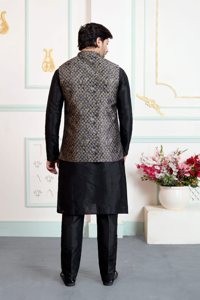 Stylish Sumi 4437 To 4439 Jaquard 3 Piece Kurta Jacket Set Collection Wholesale 2026