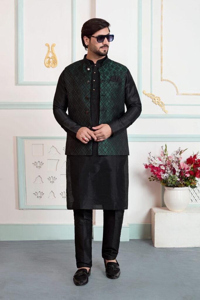 Stylish Sumi 4437 To 4439 Jaquard 3 Piece Kurta Jacket Set Collection Wholesale 2026
