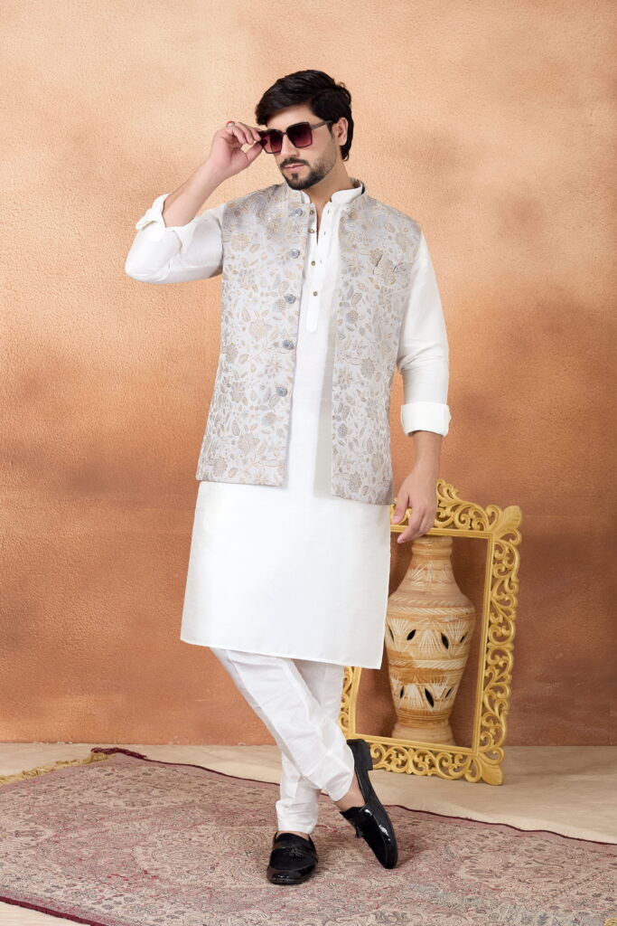 Stylish Sumi 4437 To 4439 Jaquard 3 Piece Kurta Jacket Set Collection Wholesale 2026