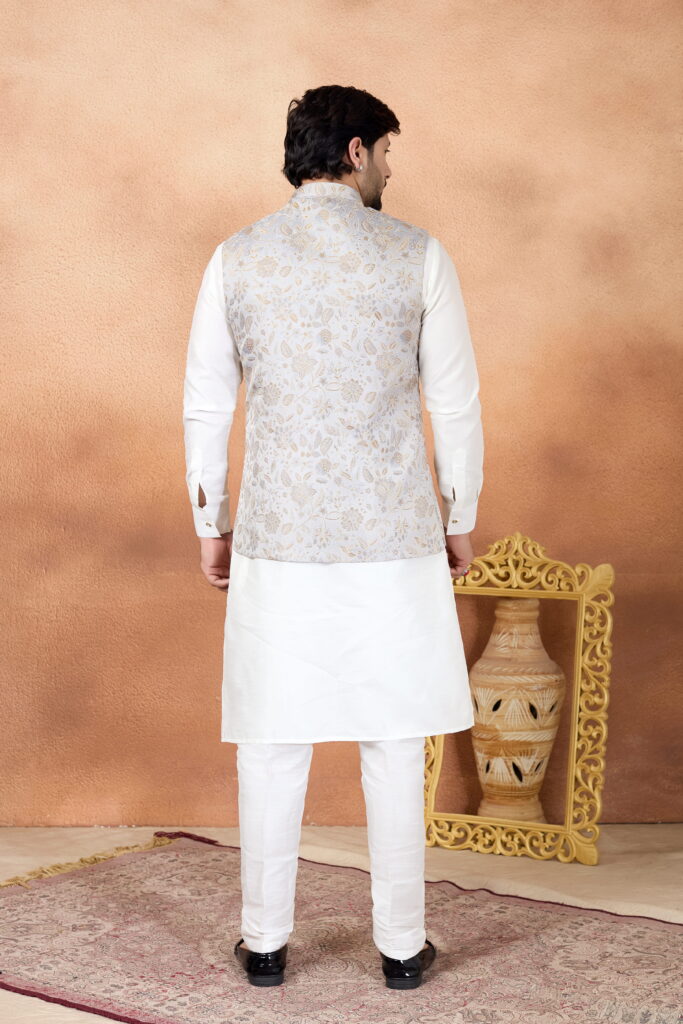 Stylish Sumi 4437 To 4439 Jaquard 3 Piece Kurta Jacket Set Collection Wholesale 2026