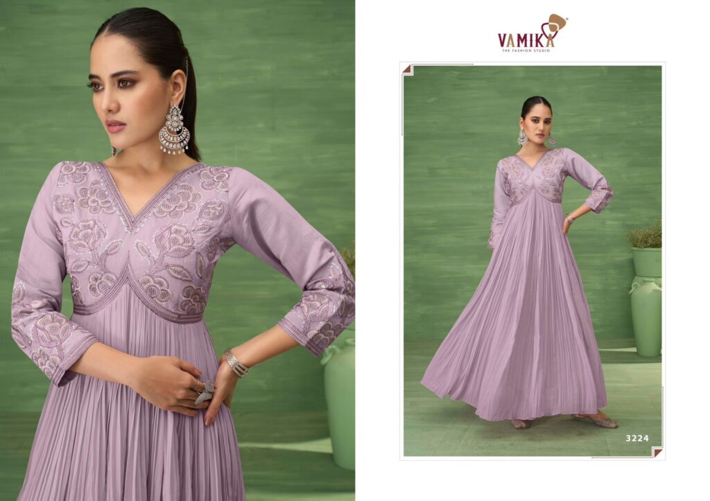 Latest Vamika Sui Dhaga Vol 6 Heavy Viscose Georgette Embroidery Party Wear Gown Wholesale 2026