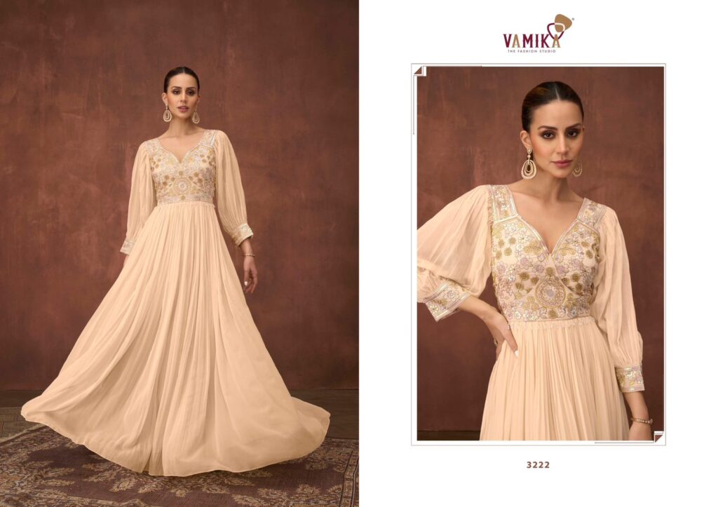 Latest Vamika Sui Dhaga Vol 6 Heavy Viscose Georgette Embroidery Party Wear Gown Wholesale 2026